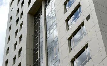 Stock Video Clouds Reflecting On Office Windows For PC
