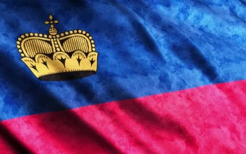 Stock Video Faded Liechtenstein Waving Flag Full Screen For PC