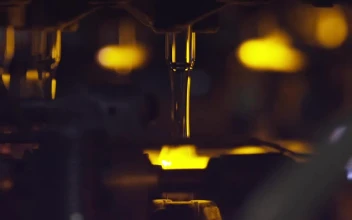 Stock Video Factory Producing Glass Bottles For PC
