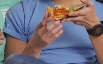 Stock Video Faces Of Two Lgbtq Men Eating A Slice Of Pizza For PC