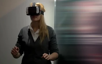 Stock Video Exploring Vr Using A Phone For PC