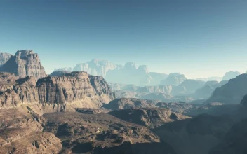 Stock Video Exploring The Surface Of Mars Through The Air For PC