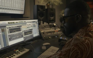 Stock Video Experienced Music Producer Working In A Studio For PC