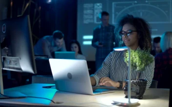 Stock Video Exhausted Woman Closing The Laptop For PC