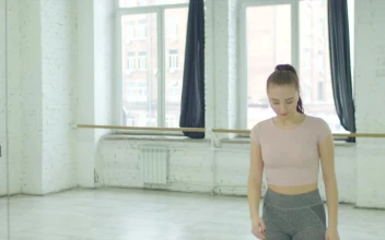 Stock Video Exhausted Dancer Looking In The Mirror For PC