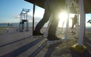 Stock Video Exercising In A Park In The Morning For PC