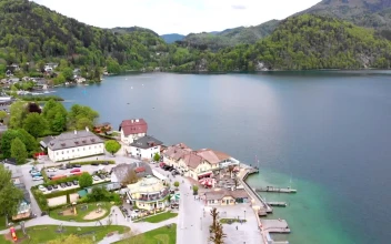 Stock Video European Town By A Lake For PC