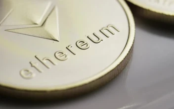 Stock Video Ethereum In Gold Coins In A Close Up Shot For PC