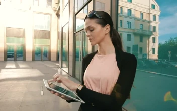 Stock Video Entrepreneur Works On Her Tablet For PC