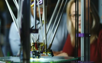 Stock Video Engineers Watching D Printer Working For PC