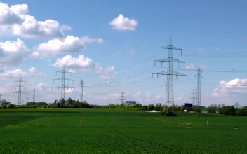 Stock Video Electric Towers Passing Through Agriculture Fields For PC