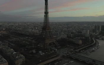 Stock Video Eiffel Tower Panorama Viewed From The Air For PC