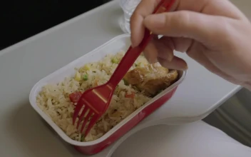 Stock Video Eating A Meal On An Aircraft For PC