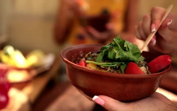 Stock Video Eating A Healthy Meal Outside For PC