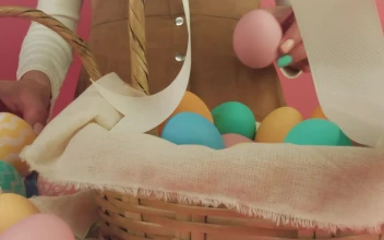 Stock Video Easter Eggs Of A Woman For PC