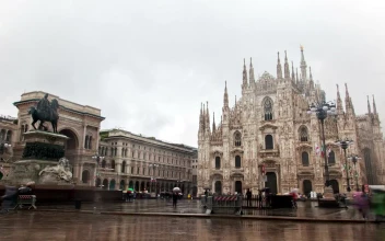Stock Video Duomo Di Milano In The Rain Time Lapse For PC
