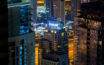 Stock Video Dubai Billboard And Cityscape At Night For PC