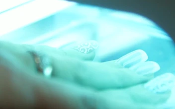 Stock Video Drying Nail Polish With Uv Light For PC