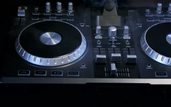 Stock Video Dry Ice Over A Mixer Table For PC