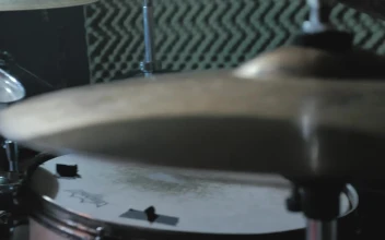 Stock Video Drummer Playing Focused Closely For PC