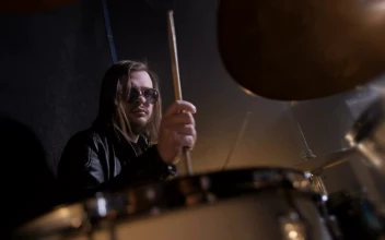 Stock Video Drummer Playing During A Recording Session For PC