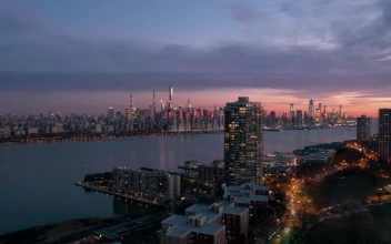 Stock Video Drone Flying Over City Lights For PC