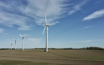 Stock Video Drone Flying Near Wind Turbines For PC
