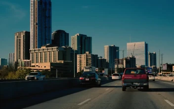Stock Video Driving Down A Highway In A Big City For PC