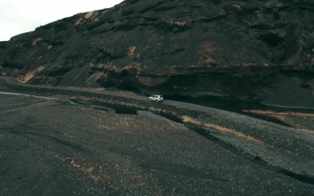 Stock Video Driving Away From Mountains For PC