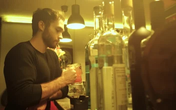 Stock Video Drinking At A Bar Counter For PC