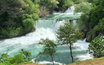 Stock Video Dreamlike Waterfalls In The Forest For PC