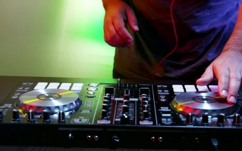 Stock Video Dj Working With Their Table For PC