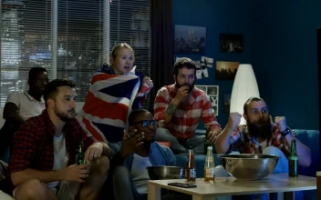 Stock Video Disappointed Fans Watching Sports On The Tv For PC
