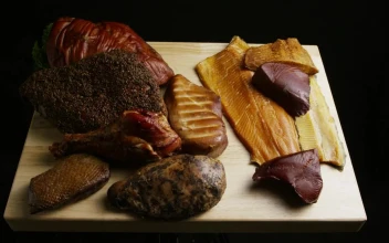 Stock Video Different Types Of Meat On A Table On Black Background For PC