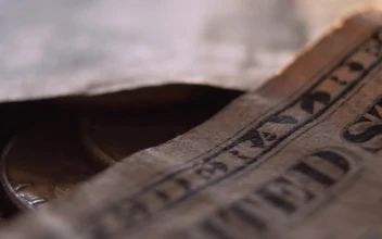 Stock Video Details Of A Pair Of Battered Old Banknotes For PC