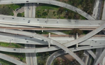 Stock Video Detailed Aerial Shot Of The Judge Pregerson Highway For PC