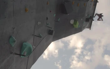 Stock Video Descending With A Harness From The Top Of A Mountaineering For PC