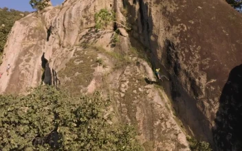 Stock Video Descending A Mountain Seen From The Air For PC