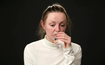 Stock Video Depressed Woman Drinking Water For PC