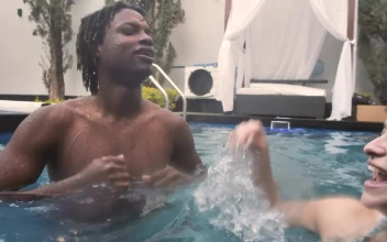 Stock Video Friends Having Fun In A Swimming Pool For PC