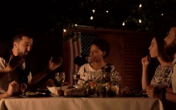 Stock Video Friends Having Dinner Outdoors For PC