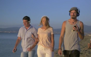 Stock Video Friends Dancing Together At The Beach For PC