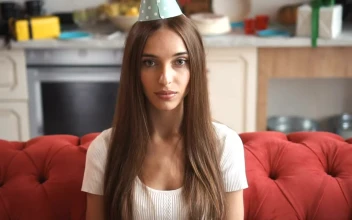Stock Video Friends Celebrate Success With Party Hats And Sparklers For PC
