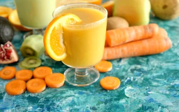 Stock Video Fresh Orange Juice And Vegetables For PC