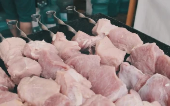 Stock Video Fresh Meat Skewers Close Up For PC