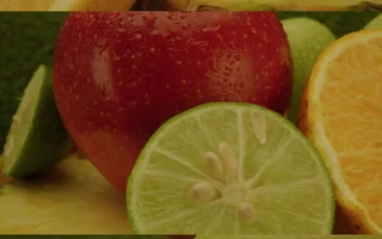 Stock Video Fresh Fruit In A Video Divided Into Three For PC