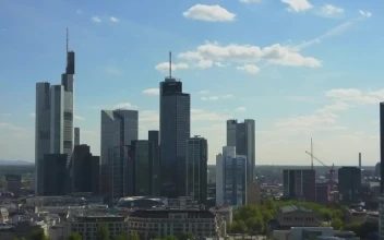 Stock Video Frankfurt Am Main Skyline Aerial Shot For PC