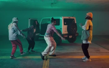 Stock Video Four Hip Hop Dancers Dancing For PC