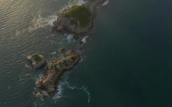 Stock Video Formations Of An Archipelago With A Small Beach For PC