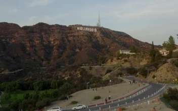 Stock Video Flying Towards The Hollywood Sign In California For PC